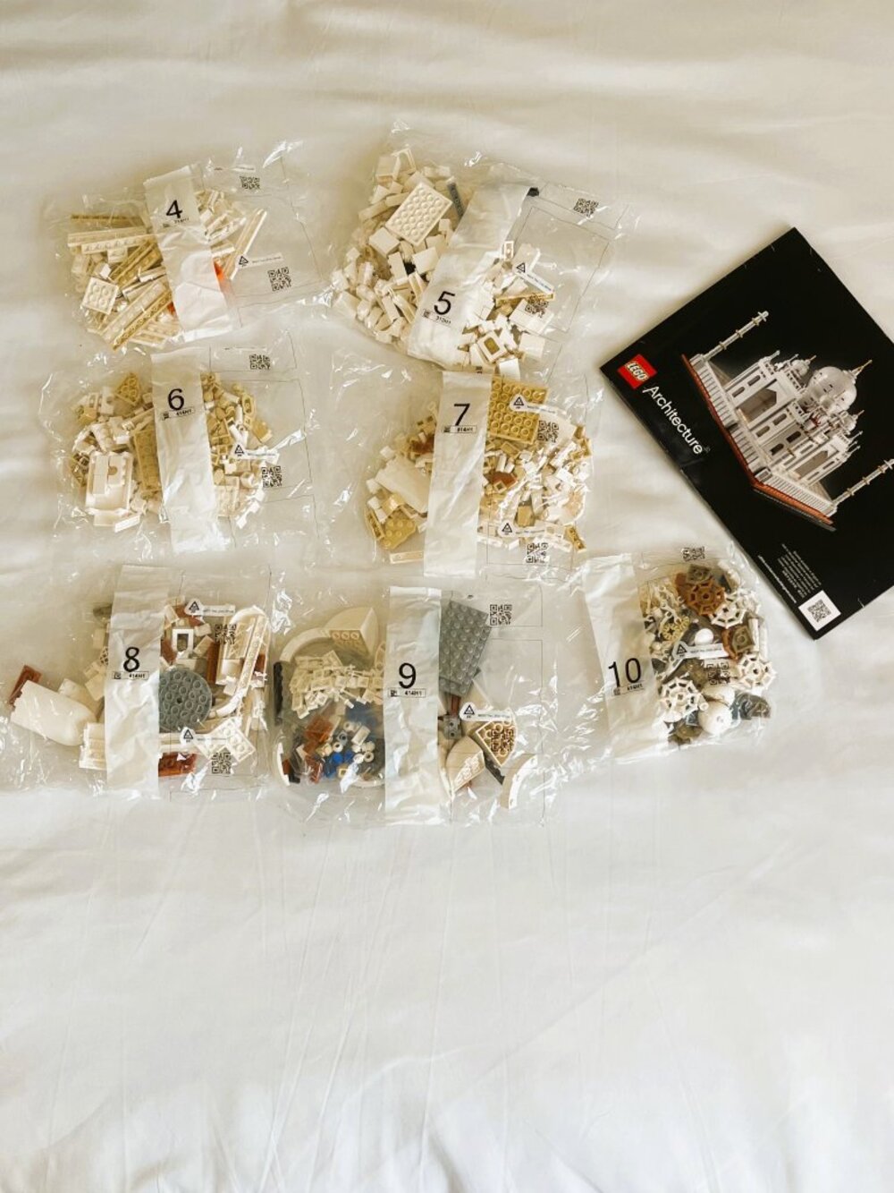 LEGO Architecture Taj Mahal 21056-Incomplete / Partial Set (Bags 4-10 + Manual)